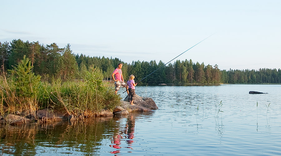 Fishing at Lake Korpijärvi